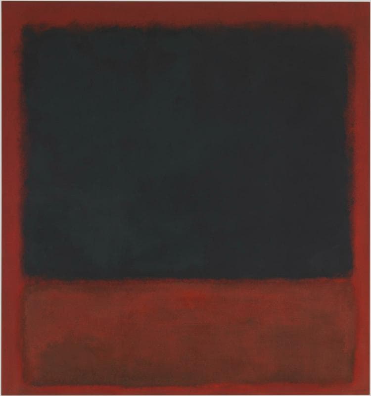 Untitled (Black, Red over Black on Red)