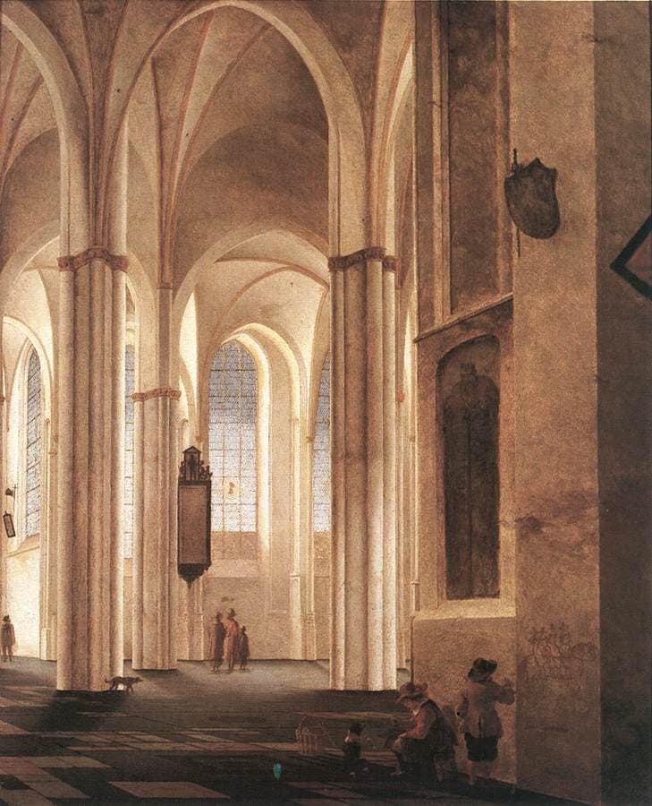 Intérieur d'une église à Utrecht