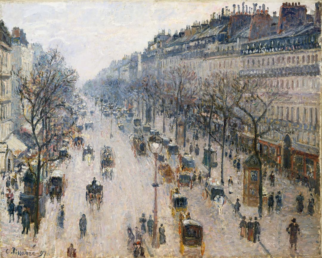 Boulevard Montmartre, matin d'hiver